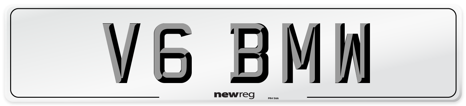 V6 BMW Number Plate from New Reg